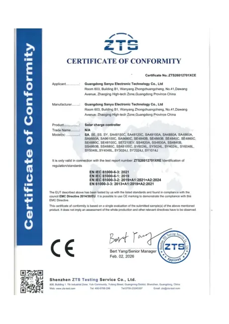 Solar Controller CE document