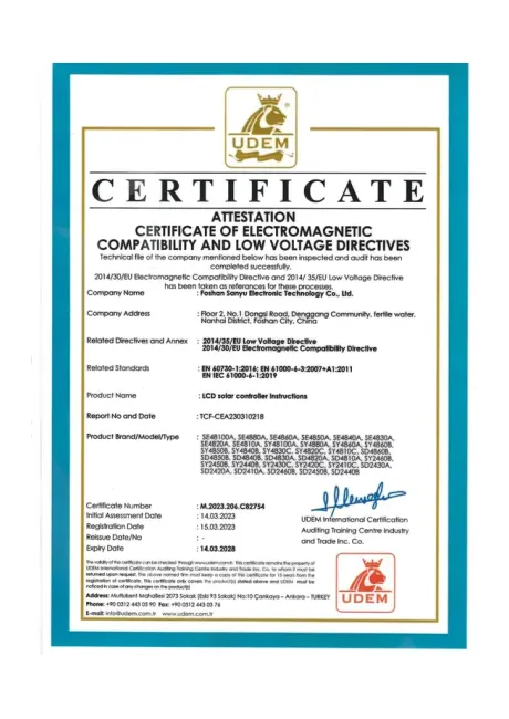 EMC / LVD Certificate document