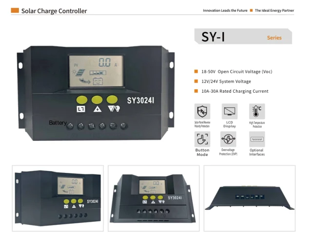 SY-I Series 10A–30A PWM Solar Charge Controller for 12V/24V Systems - Gerixi solar charge controller